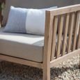 Porthallow Outdoor 3 Seater Sofa Set Natural Acacia Wood
