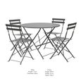 Rive Outdoor Droite Bistro Set Large Carbon