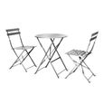 Rive Outdoor Droite Bistro Set Small Silver
