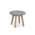 Lynton Outdoor Round Side Table Grey Faux Concreate