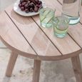 Porthallow Outdoor Round Side Table Natural Acacia Wood