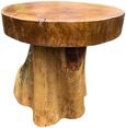 Teak Root Lamp Table - Mushroom - Round