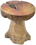 Teak Root Lamp Table - Mushroom - Round