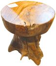 Teak Root Lamp Table - Mushroom - Round