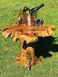 Teak Root Side Table - Mushroom