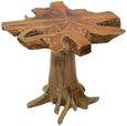 Teak Root Side Table - Mushroom