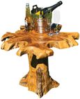 Teak Root Side Table - Mushroom