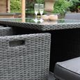 Paris Garden Cube Dining Set - 10 Seater - Grey - Rattan