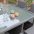 Paris Garden Cube Dining Set - 8 Seater - Grey - Rattan