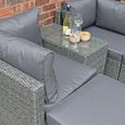 Paris Garden Relaxer Set - 4 Seater - Multi Setting - Grey - Rattan