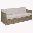 Harting Outdoor 3 Seater Sofa Light Rattan