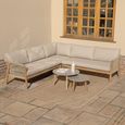 Martinique Corner Garden Sofa Set - Light Brown