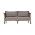 Porthallow Outdoor 2 Seater Sofa Natural Acacia Wood