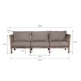 Porthallow Outdoor 3 Seater Sofa Natural Acacia Wood