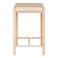 Abano Large Stool - Square - Wicker - Natural