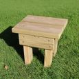 Garden Footstool - Square - Timber Wood