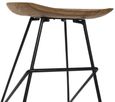 Belfort Set of 2 Teak Wood Barstool
