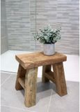 Shoreditch Small Rustic Teak Stool