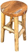 Teak Root Stool - Round Top