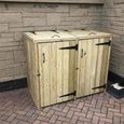 Churnet Valley Timber Wood Garden Double Bin Store