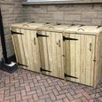 Churnet Valley Timber Wood Garden Double Bin Store