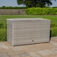 Oxford Garden Storage Box - Grey Rattan