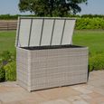 Oxford Garden Storage Box - Grey Rattan