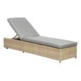 Wentworth Garden Sunlounger - Manual - Beige - Rattan
