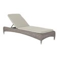 Hazelmere Stacking Sunbed - Fixed - Garden - Grey Weave