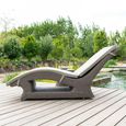 Hazelmere Fixed Sunbed - Garden - Grey Weave