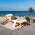 Andorra Garden Sun Lounger - Natural - Teak Wood