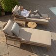 Porto Garden Double Sunlounger Set - Sandstone