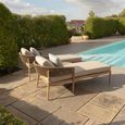 Porto Garden Double Sunlounger Set - Sandstone