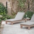 Porthallow Outdoor Lounger Natural Acacia Wood