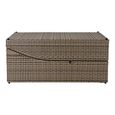 Split Garden Sun Lounger - Grey - Fabric and Rattan