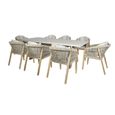 Martinique Garden Dining Set - 8 Seater - 230cm - Light Brown