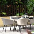 Ambition Oval Garden Dining Set - 6 Seater - 180cm - Aluminium - Oatmeal