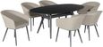 Ambition Oval Garden Dining Set - 6 Seater - 180cm - Aluminium - Oatmeal