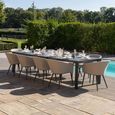 Ambition Extending Garden Dining Set - 10 Seater - 200cm - Oatmeal