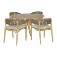 Porto Round Garden Dining Set - 4 Seater - 135cm - Sandstone
