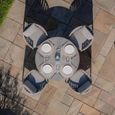 Milan Round Garden Dining Set - 4 Seater - 120cm - Cool Linen