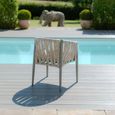 Milan Round Garden Dining Set - 4 Seater - 120cm - Cool Linen