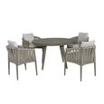 Milan Round Garden Dining Set - 4 Seater - 120cm - Cool Linen
