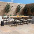 New Bali Oval Garden Dining Set - 8 Seater - 240cm - Sandstone