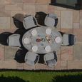 Milan Oval Garden Dining Set - 6 Seater - 120cm - Cool Linen