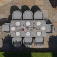 Milan Garden Dining Set - 8 Seater - 220cm - Cool Linen