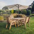 Garden Dining Set - 4 Seater - Square - Redwood
