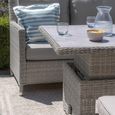 Oxford Garden Sofa Dining Set - Rising - 179cm - Ice Bucket - Ceramic Top - Grey Rattan