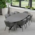 Aspen Garden Dining Set - 8 Seater - 200cm - Oval - Ceramic Top - 8 Rope Chairs
