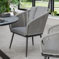 Aspen Garden Dining Set - 8 Seater - 200cm - Oval - Ceramic Top - 8 Rope Chairs
